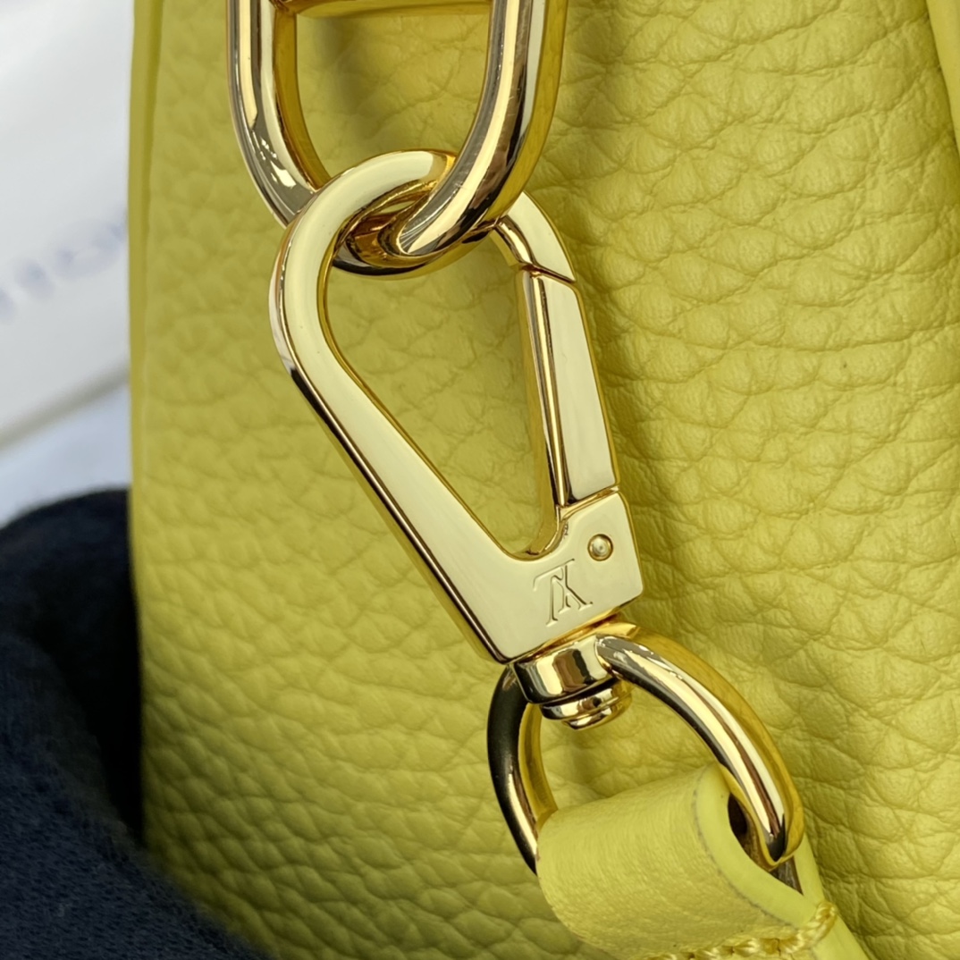 Louis Vuitton TWIST PM Handbag Taurillon Leather M58571 Ginger Yellow